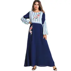 Vestidos Катар ОАЭ Для женщин Абаи Дубай Арабский Мусульманский платье ХИДЖАБ КАФТАН Eid одеяние мусульмане Longue Sukienki Рамадан Elbise кафтан
