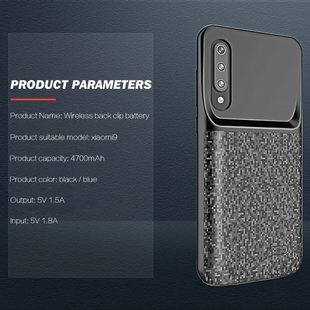 4700mAh Battery Case For Xiaomi Mi 9 Power Bank Battery Charger Case For Xiaomi 9 External Battery Powerbank Case For Mi 9 SE