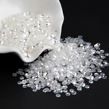 Lantejoulas de cristal transparente 3mm 4mm 5mm 6mm pvc redonda plana copo solto lantejoulas paillette costura artesanato casamento diy acessórios 10g