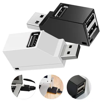 

3 Ports USB HUB 2.0 Multi Splitter Expansion Desktop High Speed Slim For Laptop PC Computer U Disk Card Reader