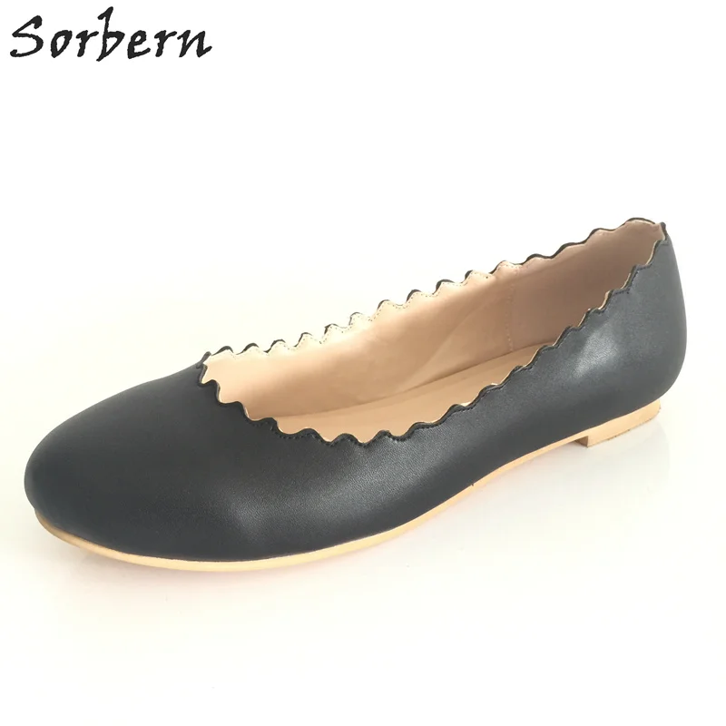 black flat shoes size 8