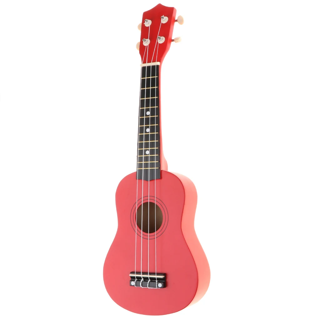 21 Inch 4 String Beginners Ukulele Hawaii Guitar Ukulele for Beginners Novice Musical Instruments Red Wooden Ukulele