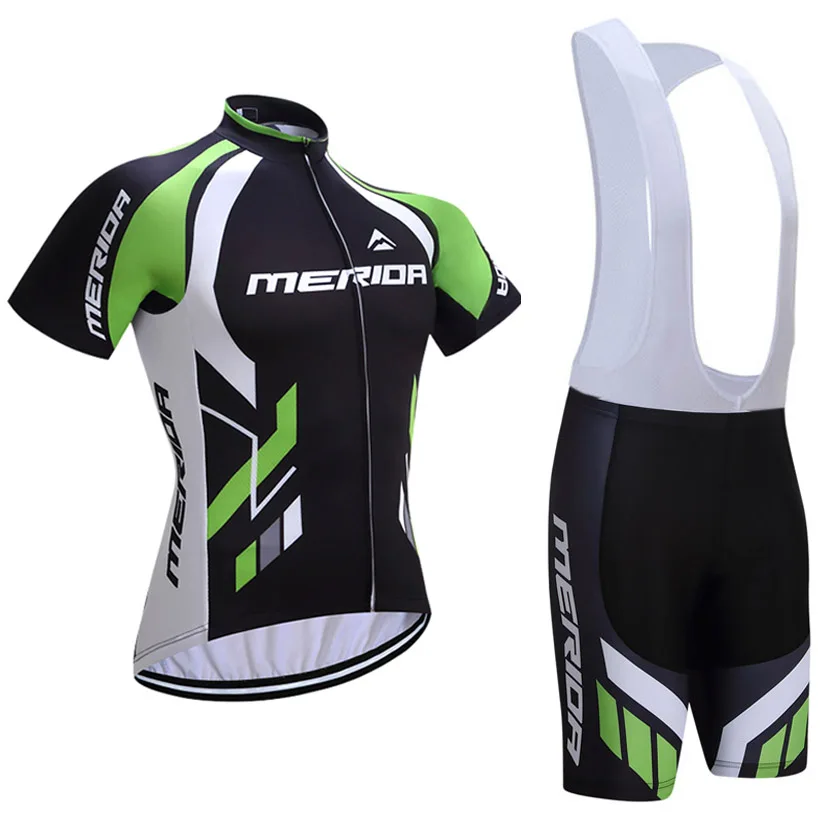 

2018 team Merida Cycling Clothing Bike jersey Quick Dry Mens Bicycle clothes short sleeves sky Cycling Jerseys gel bike shorts