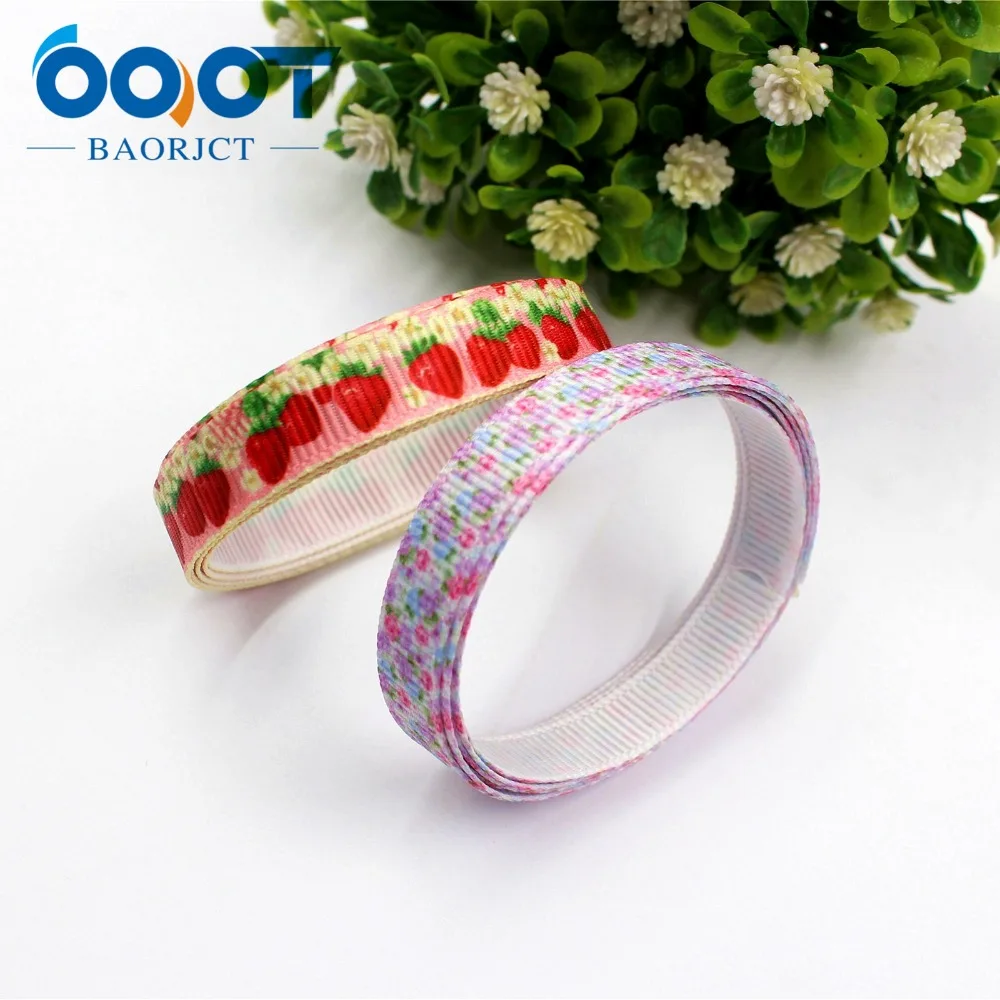 OOOT BAORJCT 175021, 3/8 ''10 мм мультфильм печатных grosgrain ленты, DIY аксессуары для волос ручной работы Материал Свадебная подарочная упаковка