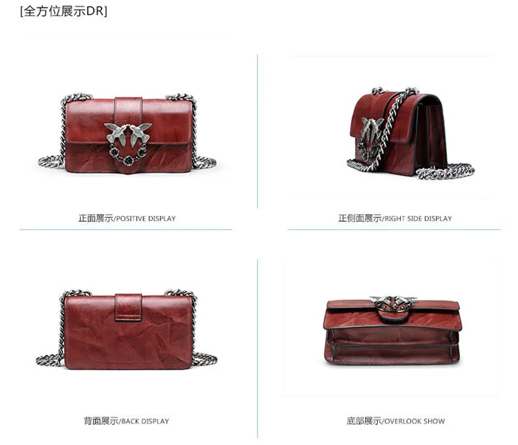 Designer Inspired Fashion Handbag Women Shoulder Bag Genuine Leather Classic Birds Flap Messenger Bags (15)
