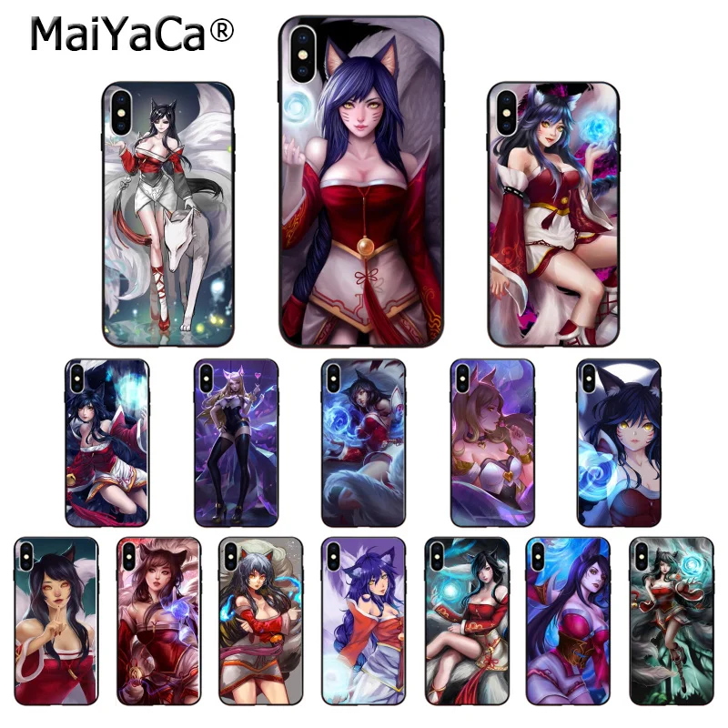 

MaiYaCa lol League of Legends Ahri High Quality Phone Case for Apple iPhone 8 7 6 6S Plus X XS MAX 5 5S SE XR Mobile Cover