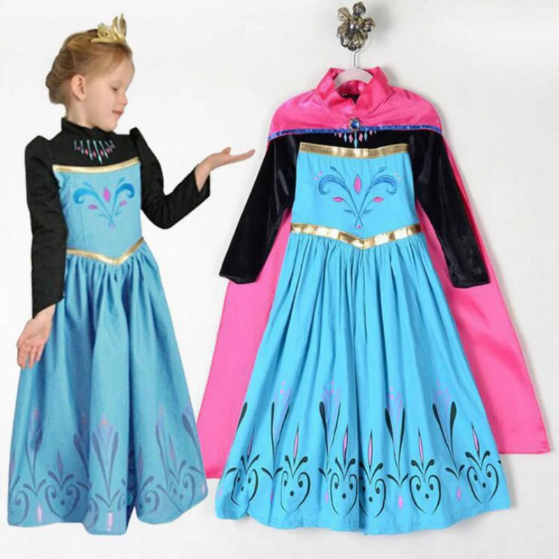 Snow Queen Princess Anna Elsa Dresses for Girls Party Birthday Frozen Elsa Dress Cosplay Elza Costumes Kids Girls Clothing Snow Queen Princess Anna Elsa Dresses for Girls Party Birthday Frozen Elsa Dress Cosplay Elza Costumes Kids Girls Clothing