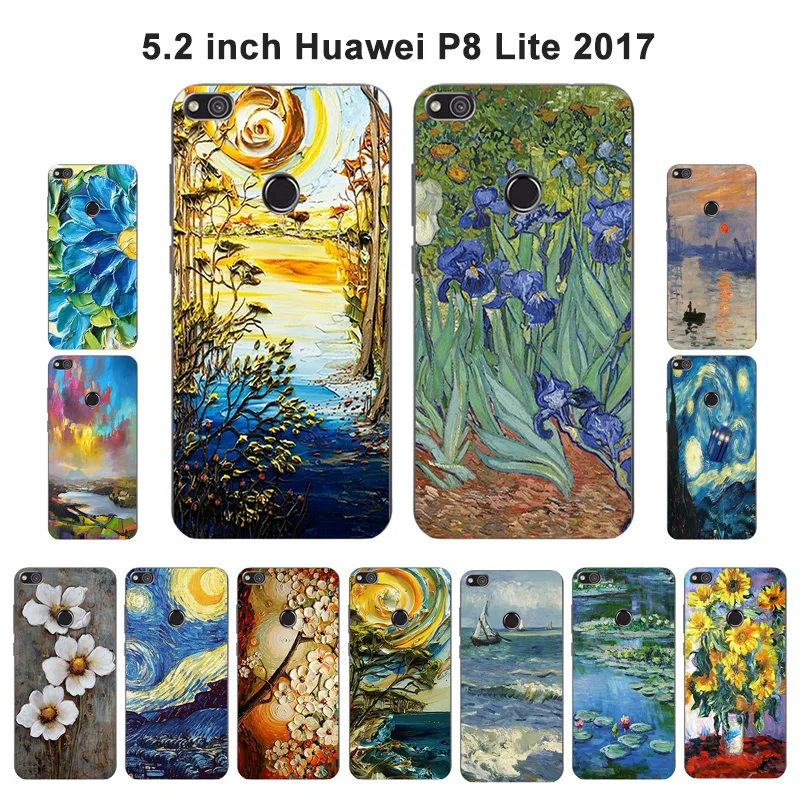 Чехол для Huawei P8 Lite 2017/Honor 8 lite/P9 2017 5 2 дюйма мягкие силиконовые чехлы телефонов с