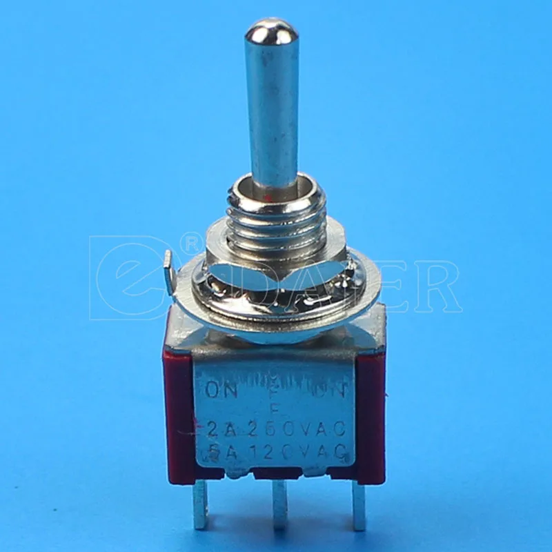 ALCO SWITCH TT13D-9T1/4 SPDT ON-ON 3A @ 125VAC TINY TOGGLE HANDLE SOLDER