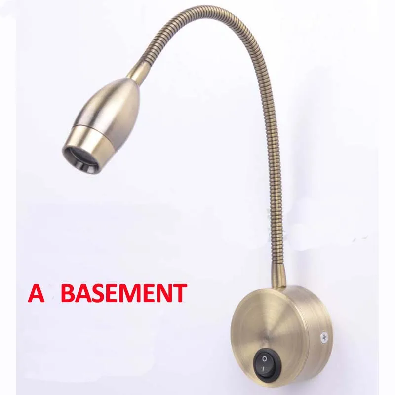 up down light 3W 24Volt 12Volt Vintage Led Gooseneck Reading Light sconce light fixture