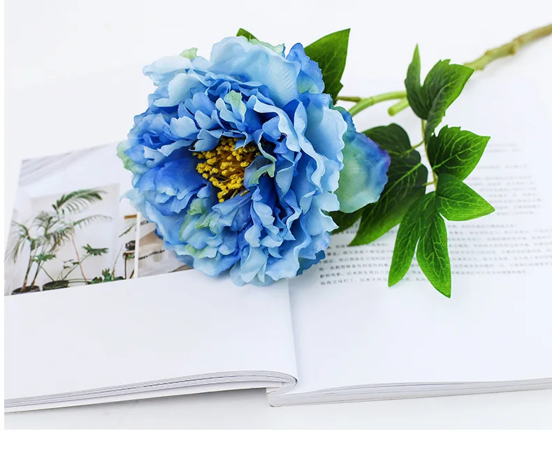 blue roses artificial peonies 