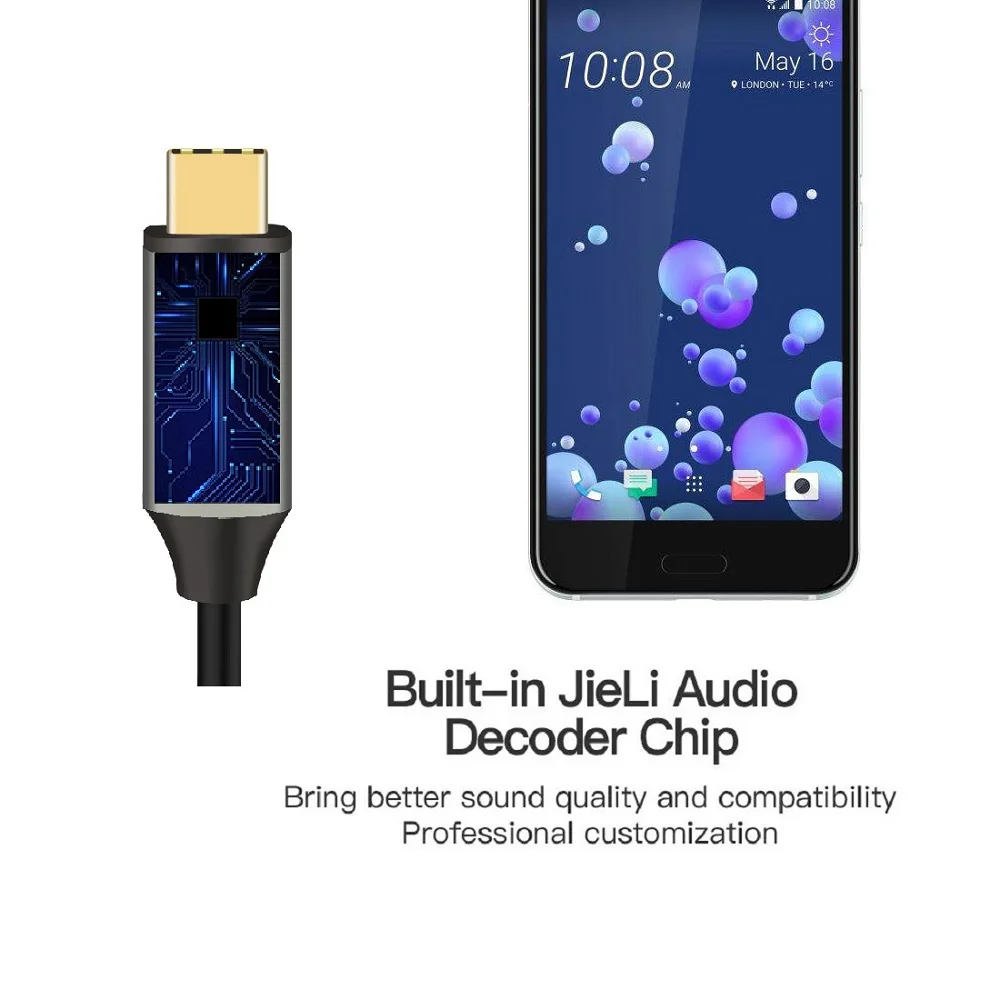 Type-C to 3.5mm Jack Earphone Cable Adapter USB Type C Male to AUX Audio Female Jack For Huawei mate10 P20 pro Xiaomi 6 8 Audio