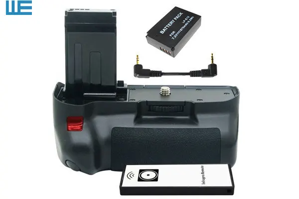 

100D Battery Grip + LP-E12 LPE12 Battery + Remote Control for Canon EOS Rebel SL1 / 100D camera.