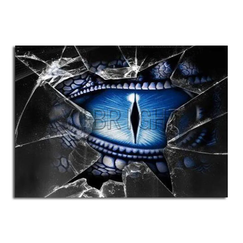 Diamond embroidery Animals&quotDragon&quot 5D diamond painting cross stitch Round sets Home decorative eyes &quotBlue&quot Gift Y0 | Дом и сад
