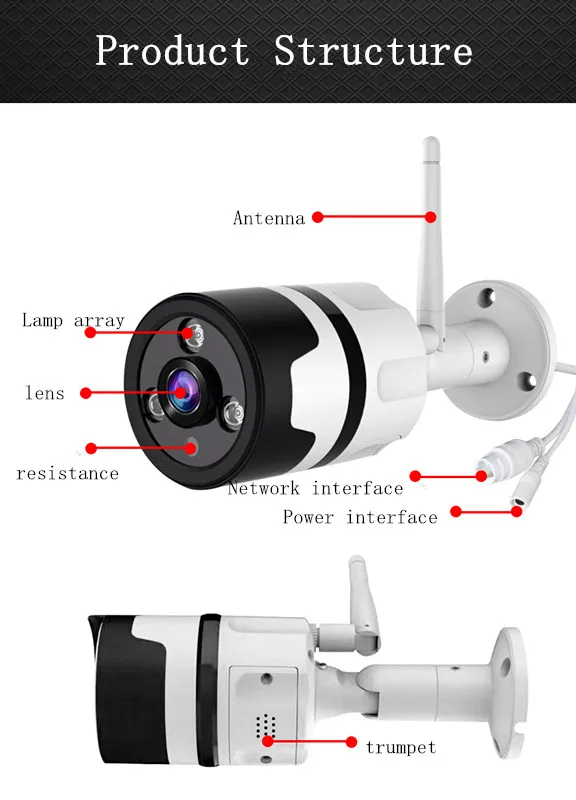 

WIFI Camera Outdoor,960P HD Night Vision Bullet Cameras, Waterproof Security Camera, LED Motion Detection Cameras