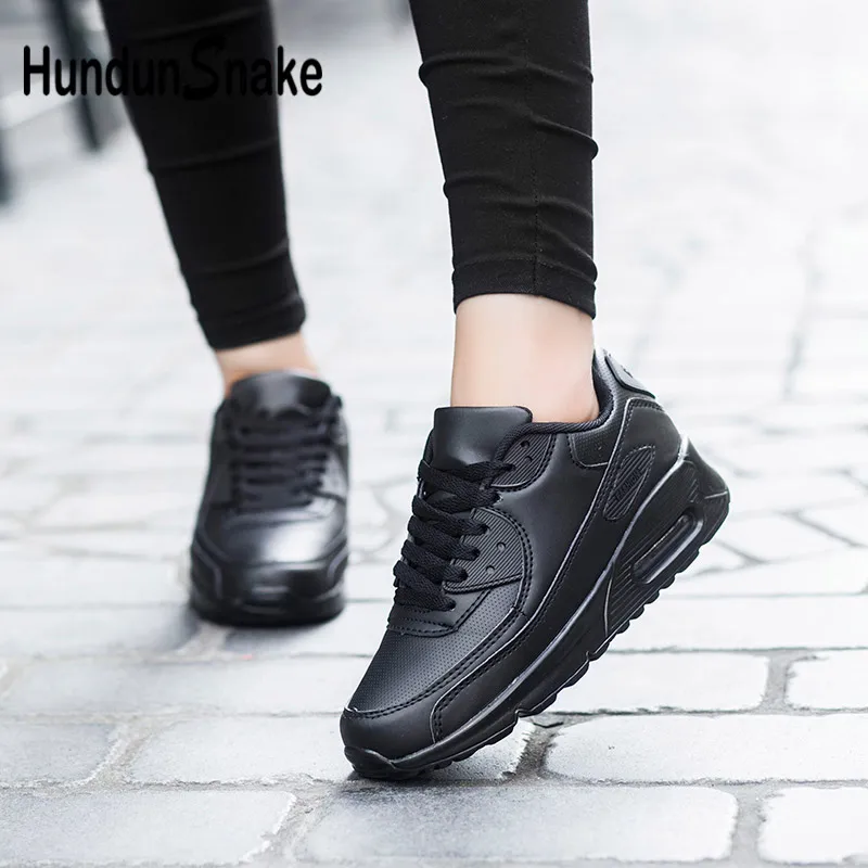 Hundunsnake кожаные кроссовки для женщин с воздушной подушкой мужские кроссовки женские спортивные черные кроссовки женские красовки спортивные G-28