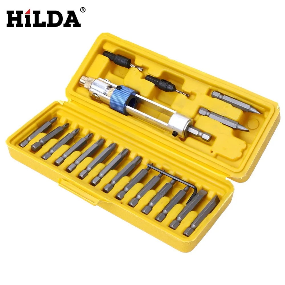 

HILDA 20pcs/set HSS Drill Driver Swivel Head Quick-Change From Drilling To Driving Tool