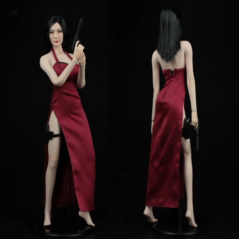 

1: 6 Scale women's Red or black high-slit Cheongsam underwear clothing PartsAction model for 12 "female figure dol lToy gift