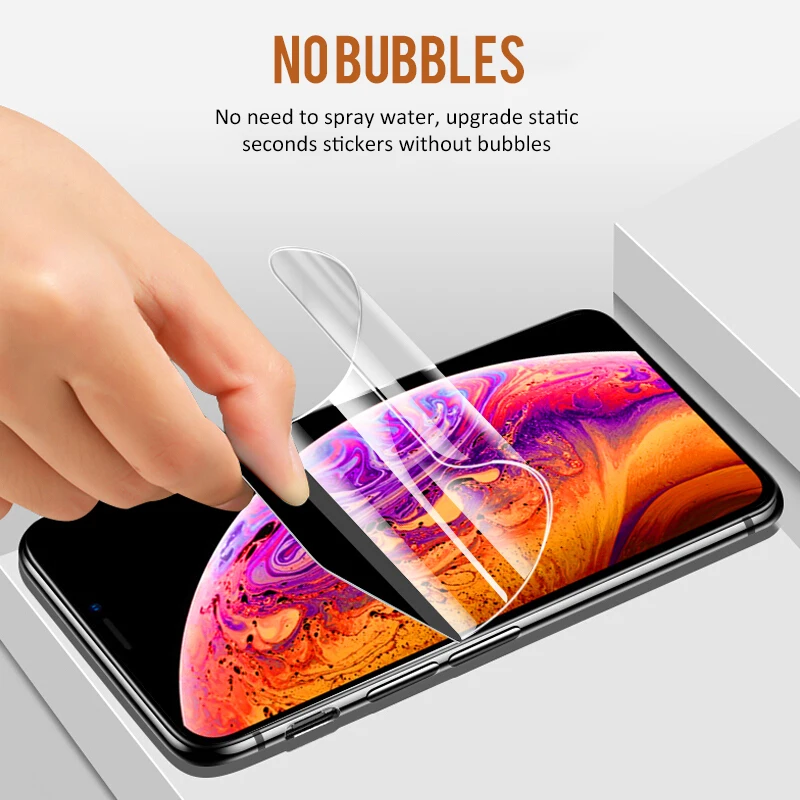 

6D Soft Full Cover Screen Protector For iPhone 6 6S 7 8 Plus X Hydrogel Film For iPhone 7 8 XS XR XS MAX Film Not Tempered Glass