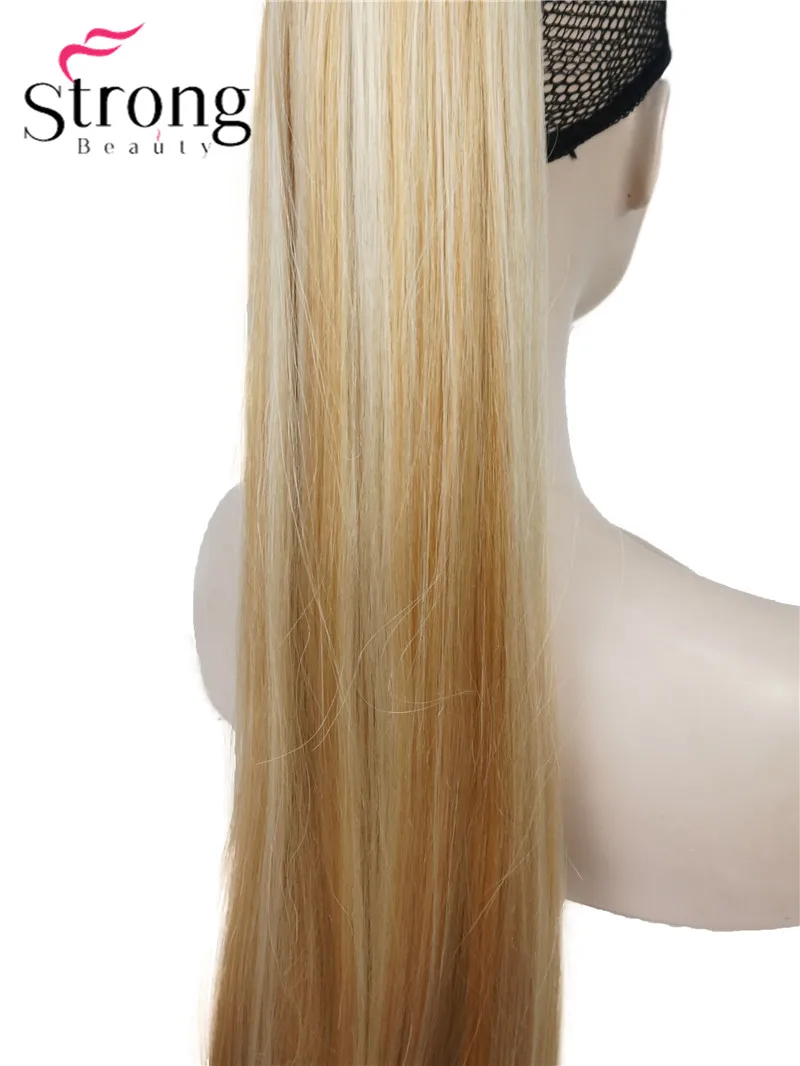 StrongBeauty длинные прямые накладные пряди для конского хвоста 26 дюймов