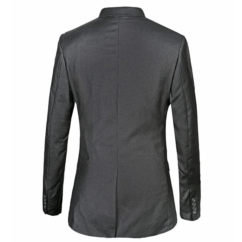 PAULKONTE Black Suit Jacket Mostly Male Business Casual Suit Jacket Wedding Coat Formal Wear Dress Jacket Slim Fit Male Blazer