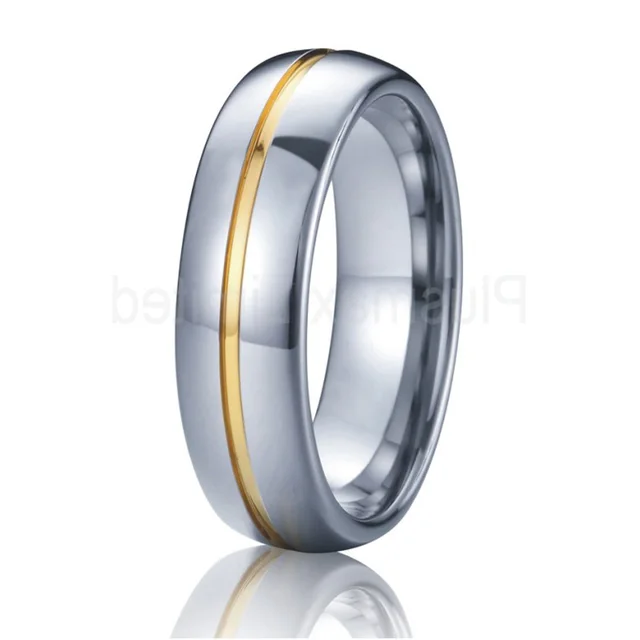 Aliexpress Gold Color Wedding Band Tungsten Rings For Men Gold Color Wedding Band Tungsten Rings For Men And Women Fashion Jewellery Online Clic 6mm Comfort