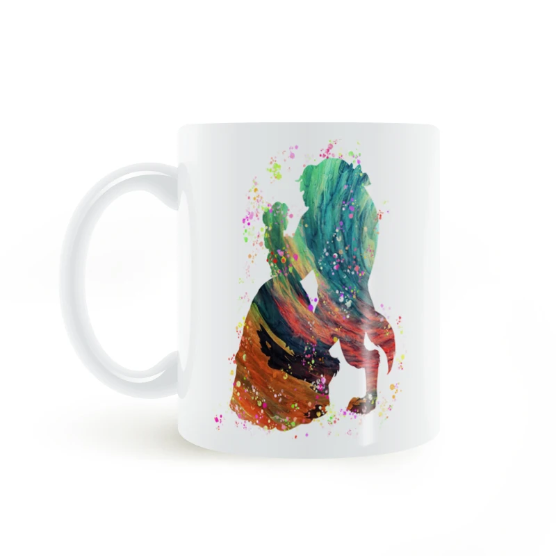 

Beauty And The Beast Mug Coffee Milk Ceramic Creative DIY Gifts Home Decor Mugs 11oz C168