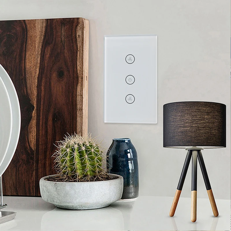 US Stand Smart Wifi переключатель вентилятора сенсорный/WiFi/RF/APP удаленный умный дом настенный сенсорный переключатель контроллер вентилятора сенсорный с Alexa Google Home