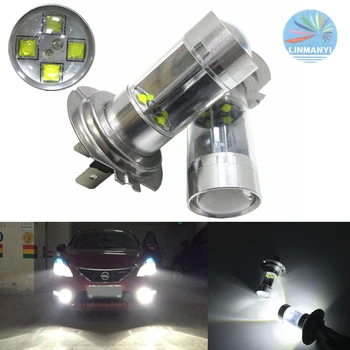 

2PCS Super bright Fog Lamps Car Staly H7 40W 8SMD 8LED 6000K 980LM White High Power Fog Lights Driving Lights DRL 12V With Lens