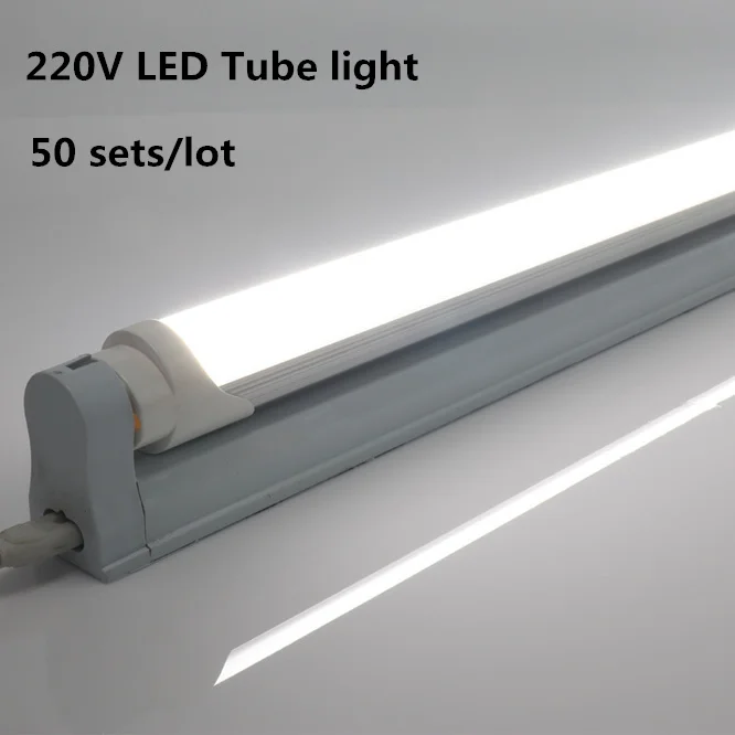 

50 Sets/Lot High Bright T8 LED Tube Lamp AC 220V 8W Constant current 60cm LED T8 Integrated Driver Fluorescent Light Bulb