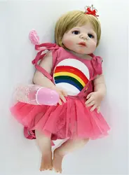 Reborn baby doll игрушки 23 "57 см полный Силиконовый reborn baby doll может купать Девочка Малыш кукла подарок boneca Возрожденный Juguetes