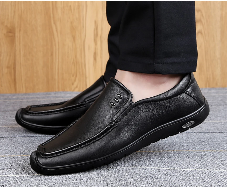 Г. Весенние Мужские модельные туфли классическая черная официальная обувь из натуральной коровьей кожи мужская элегантная офисная обувь без шнуровки, большие размеры 46