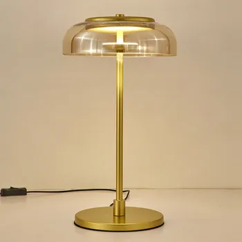 

Modern Clear Glass Table LED Lamp Art Bar Table Light For Bedroom Eye Room Home Lighting Semicircular Showroom Table Light TA050