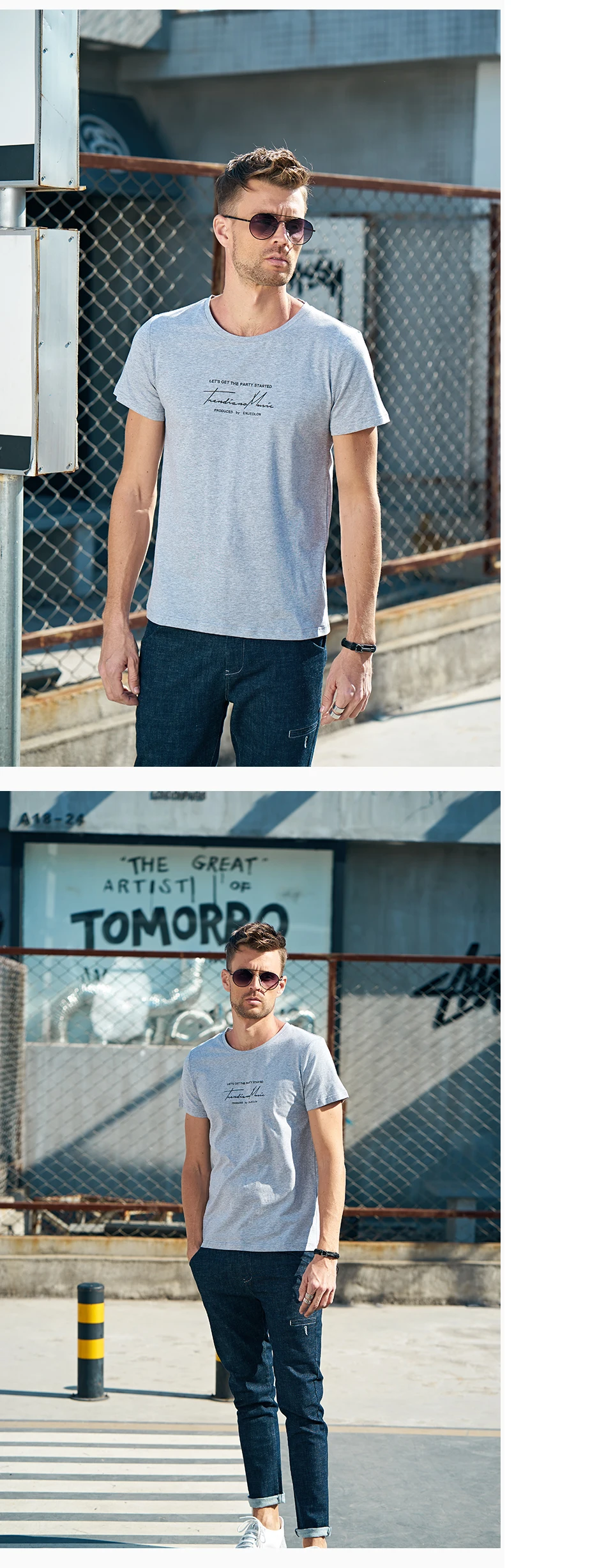 Enjeolon, брендовая летняя хлопковая футболка для мужчин, 3 цвета, с буквенным принтом, 4XL, футболка с круглым вырезом, одежда с коротким рукавом, повседневные футболки, T7133