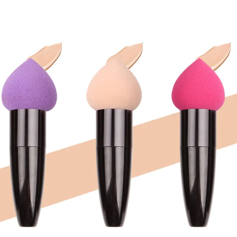 Makeup Sponge Foundation Make Up Cosmetic Puff With handle 3 Colors