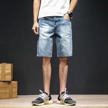 Мужские короткие джинсы хлопковые повседневные свободные однотонные джинсовые шорты мужские брендовая одежда Мужские Jogger летние модные новые большие размеры 5XL 6XL