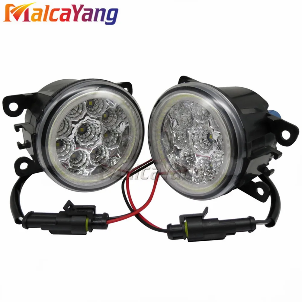 Buy 2PCS LED Front Fog Lights Car Styling Round Bumper