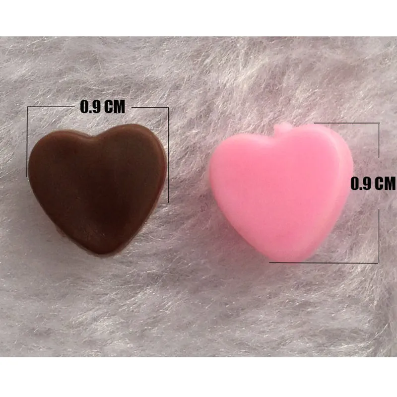 100 шт./набор модное милое миниатюрное имитация шоколада в виде сердца для