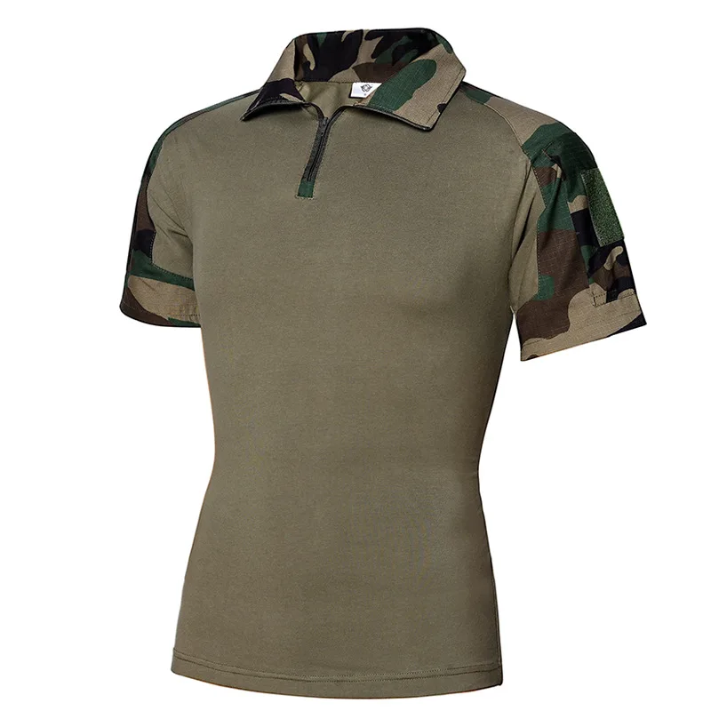 Мужские летние камуфляжные быстросохнущие тактические рубашки поло, повседневный стиль дышащая Униформа Военные рубашки поло с коротким рукавом Карман Поло