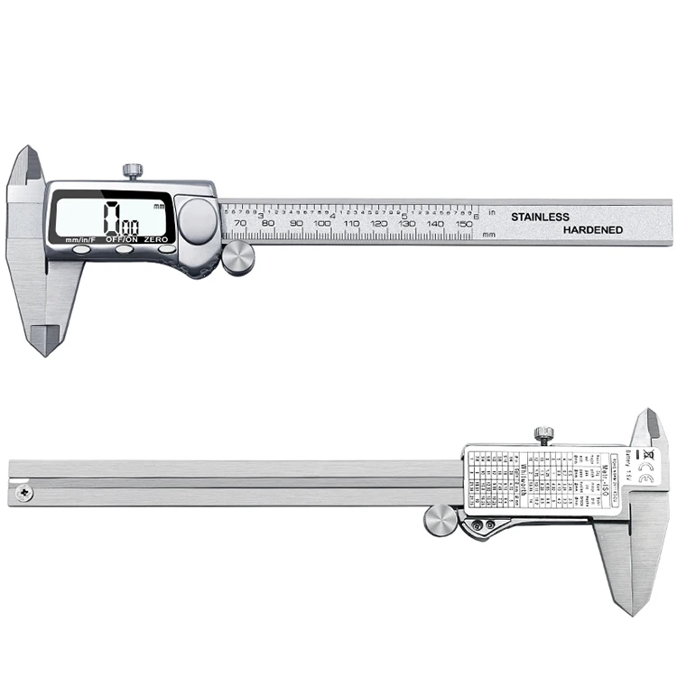 Цифровой штангенциркуль 0-150 мм Метрическая дюймовая фракция Электронный штангенциркуль из нержавеющей стали микрометр измерительные инструменты