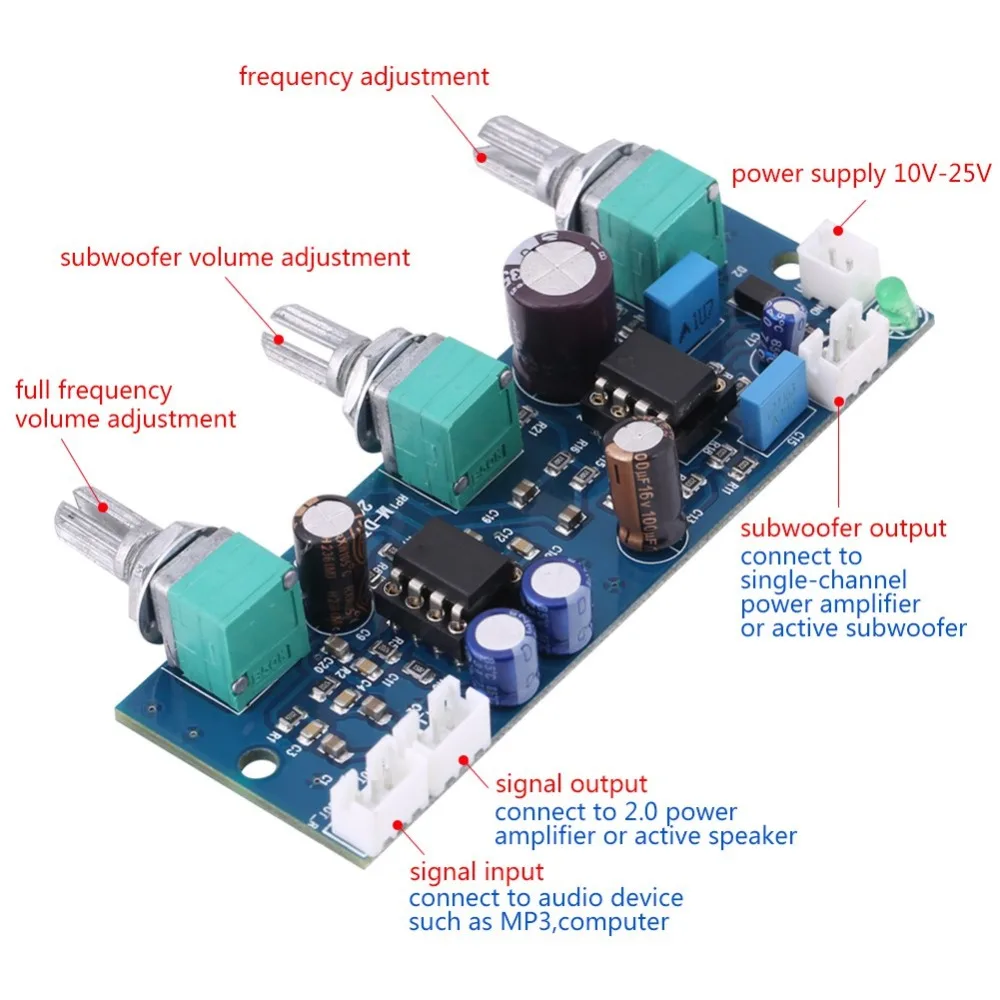 Sub filter. Low-pass filter ne5532 subwoofer 2.1ch pre-amplifier preamp board. opa2277 pre amp kit pt 1.