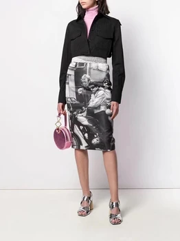 

2019 Vintage Audrey Hepburn Knee-Length Empire Shirt Women