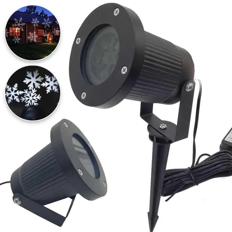 

1PC Outdoor LED Lawn Lamp Waterproof Moving Laser Projector Lights Garden Landscape Santa LED Snowflakes Lights Lamp Decoration