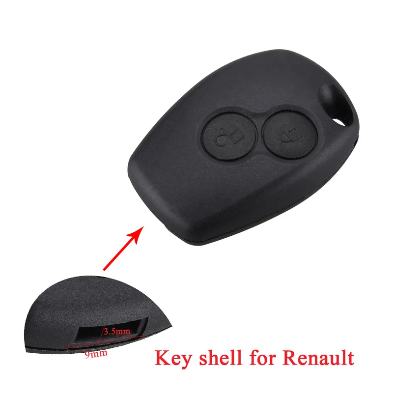 

2Buttons Replacement Car Key Shell For Renault Duster Clio DACIA 3 Twingo Logan Sandero Modus Key Case Without Blade.