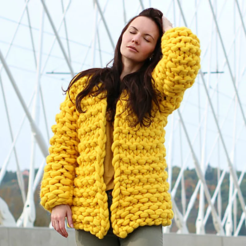 #Special Offers Women Cardigan Pure Hand-made Thick Cardigan Sweater Coat Women winter Thick coarse linesThick Warm White Oversized Cardigan #Special Offers Women Cardigan Pure Hand-made Thick Cardigan Sweater Coat Women winter Thick coarse linesThick Warm White Oversized Cardigan