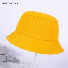 BERTHATINA одноцветное Цвет белый ведро шляпа, шляпа рыбака открытый шляпа путешествия солнце Кепки Шапки для Для мужчин и Для женщин Рыбалка шапки