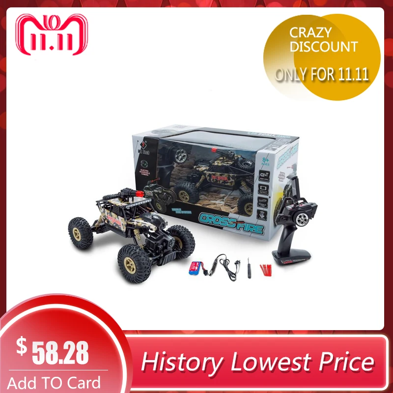 

LeadingStar WLTOYS 18428-A 1/18 2.4GHz 4WD RC Missile Car with 0.3MP Wifi FPV Camera Off-road Crawler Real-time for Kid Toy Gift