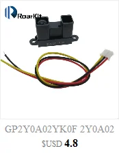 10 шт./лот GP2Y0A21YK0F 2Y0A21 10-80 см инфракрасный датчик расстояния(включая провода