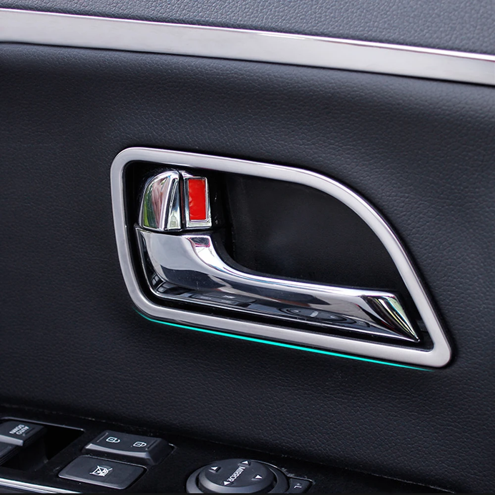 

Car styling,ABS Chrome trim door handle cover interior decoration ring sticker For KIA RIO K2 2011 2012 2013