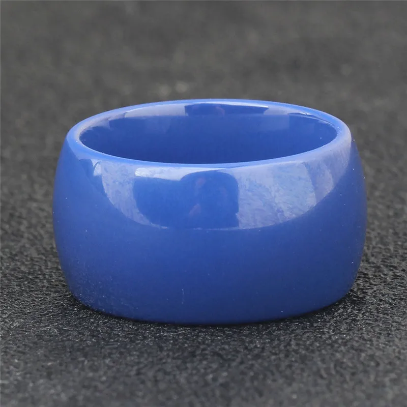 ZORCVENS белый/синий 2 цвета унисекс украшения американский размер 6-11# Роскошные широкие Керамические Кольца Обручальное Кольцо Vogue широкое керамическое кольцо